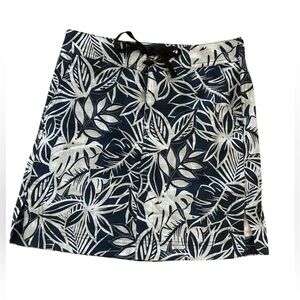Rip Skirt Blue Floral Skirt Hawaiian tropical XS X Small